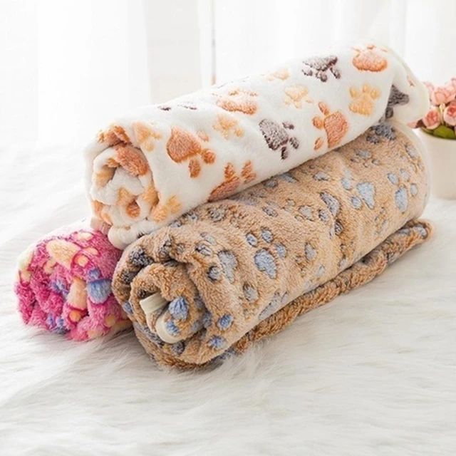 Soft Fluffy High Quality Pet Blanket Cute Cartoon Pattern Pet Mat Warm and Comfortable