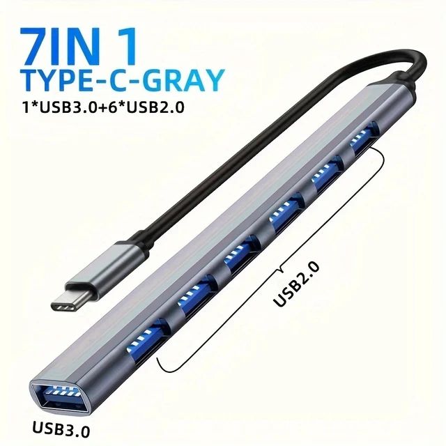 USB C Hub USB Hub 3.0, VIENON Aluminum 7 in 1 USB Extender