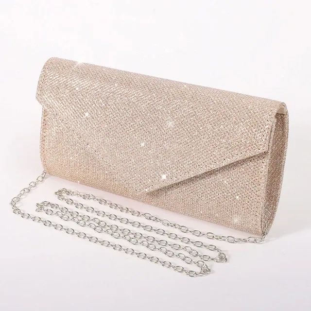 Chain Shoulder Glitter Envelope Evening Bag