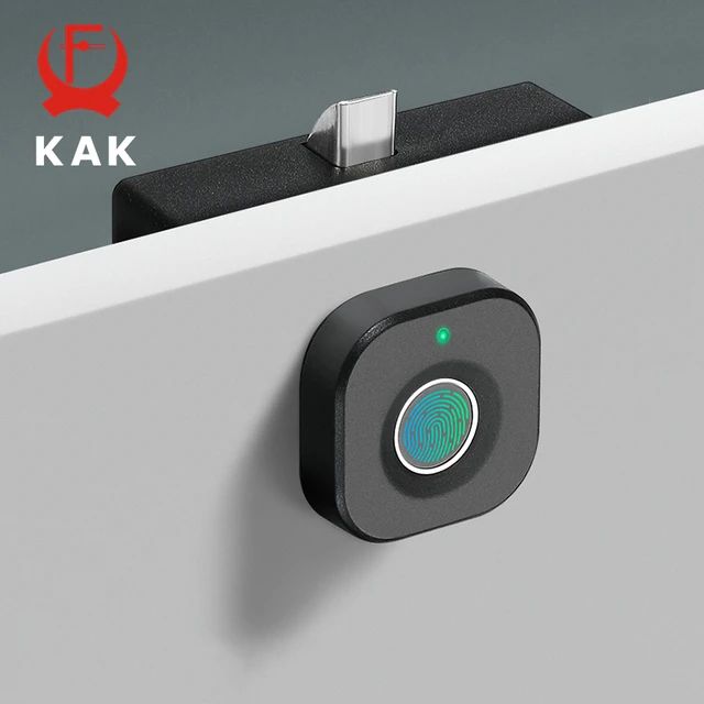 KAK Biometric Fingerprint Lock Black Keyless Cabinet Lock Smart Drawer Locks Anti-theft
