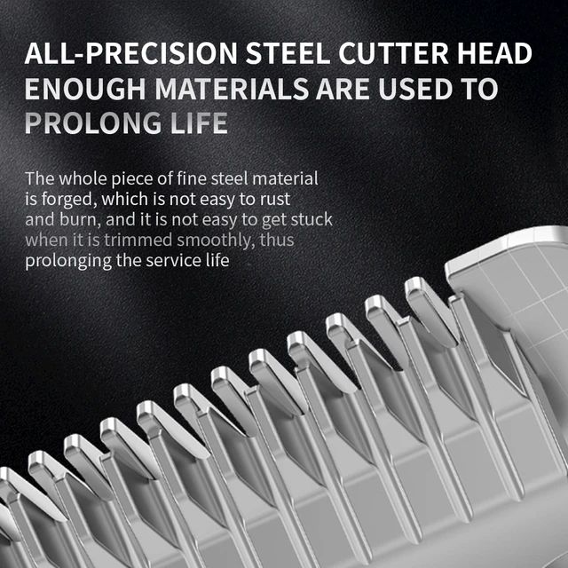 Professional Dog Hair Clipper All Metal Rechargeable Pet Trimmer Cat Shaver