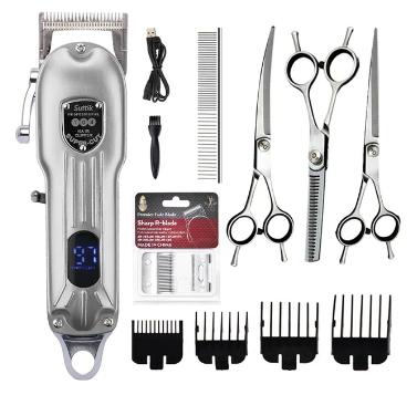 Professional Dog Hair Clipper All Metal Rechargeable Pet Trimmer Cat Shaver