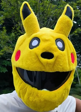 Fluffy Cartoon Moto Full-Face Protective Helmet Cover