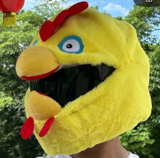 Fluffy Cartoon Moto Full-Face Protective Helmet Cover
