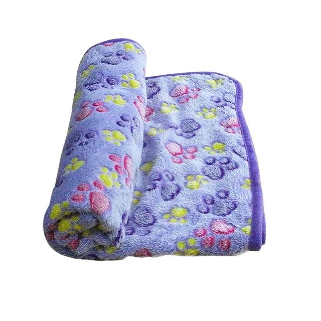 Soft Fluffy High Quality Pet Blanket Cute Cartoon Pattern Pet Mat Warm and Comfortable