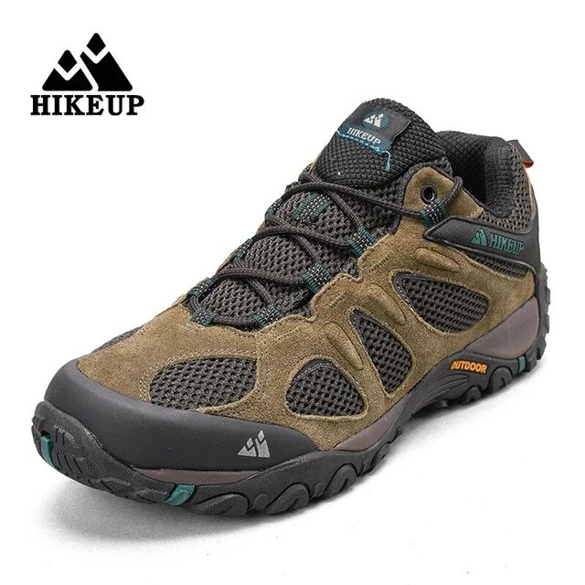 HIKEUP Men Shoes Breathable Splashproof Outdoor Hiking Shoes Mountain