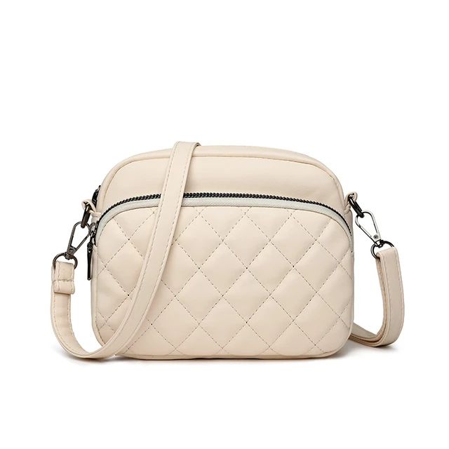 Diamond Lattice Women's Shoulder Bag Leather Female Crossbody Bags