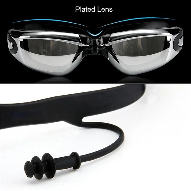 Men Swimming Shorts Waterproof Competition Swim Equipment Goggles with Ear-plug Cap Case