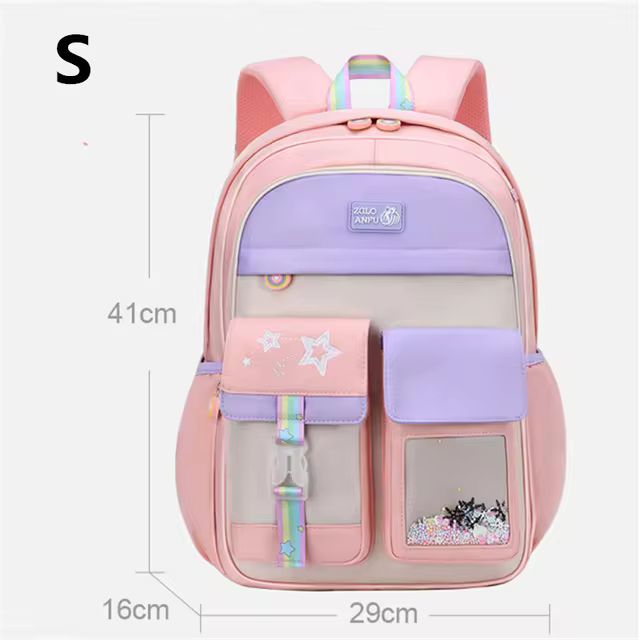 Children School Bags For Girls Kids Satchel Primary Orthopedic School Backpacks Princess