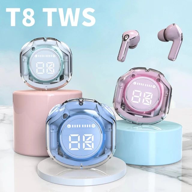 NEW T8 TWS Wireless Bluetooth Headset 5.3 Headphones Sport Gaming