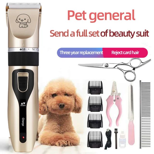 Dog Hair Clipper Pet Hair Trimmer Set Puppy Grooming Electric Shaver
