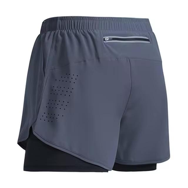 Sport Shorts Men Sportswear Double-deck Training Short Pant Summer