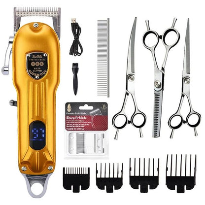 Professional Dog Hair Clipper All Metal Rechargeable Pet Trimmer Cat Shaver