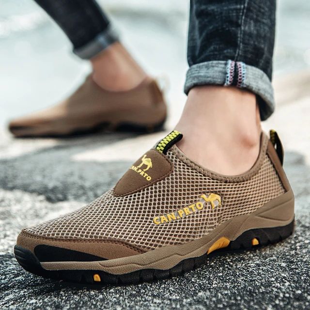Fashion Summer Shoes Men Casual Shoes Mesh outdoor Breathable Slip-on