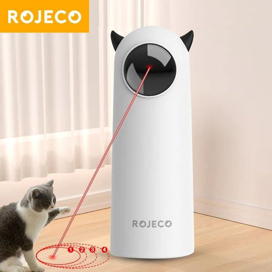 ROJECO Automatic Cat Toys Interactive Smart Teasing Pet LED Laser Indoor Cat Toy