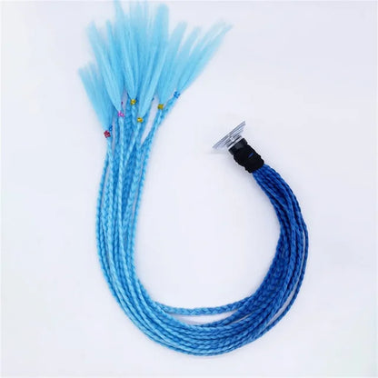 Helmet Braid Pigtails Ponytail Women Motorcycle Helmet Decoration Braid Ponytail, Pigtails Braids