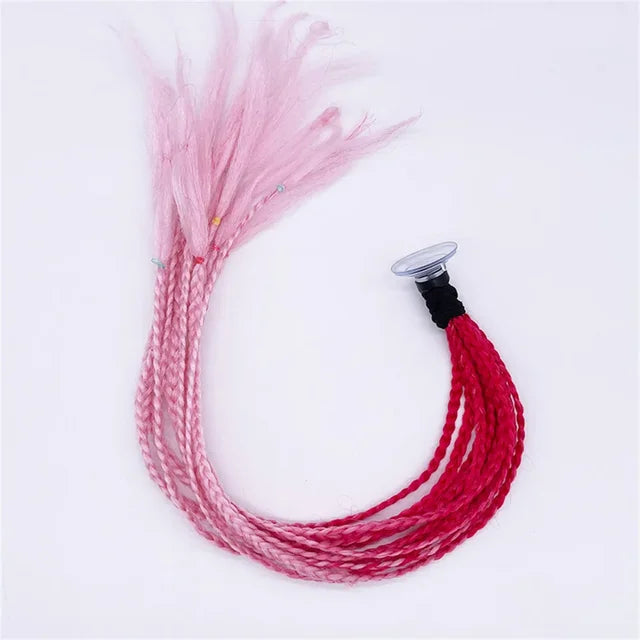 Helmet Braid Pigtails Ponytail Women Motorcycle Helmet Decoration Braid Ponytail, Pigtails Braids