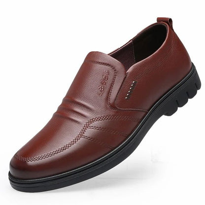 Man Sport Shoe Loafers Men Non-slip Leather Slip-on Black Driving Shoes