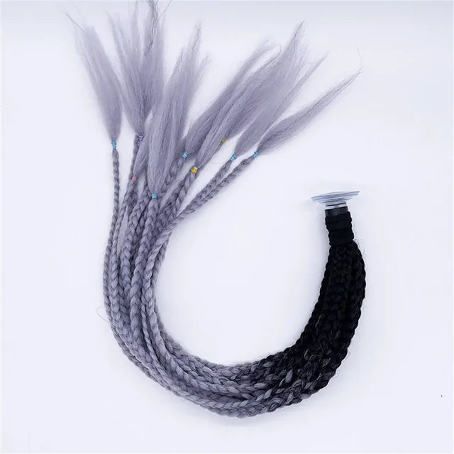 Helmet Braid Pigtails Ponytail Women Motorcycle Helmet Decoration Braid Ponytail, Pigtails Braids