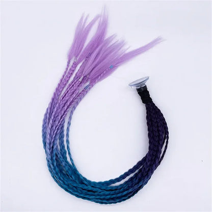 Helmet Braid Pigtails Ponytail Women Motorcycle Helmet Decoration Braid Ponytail, Pigtails Braids