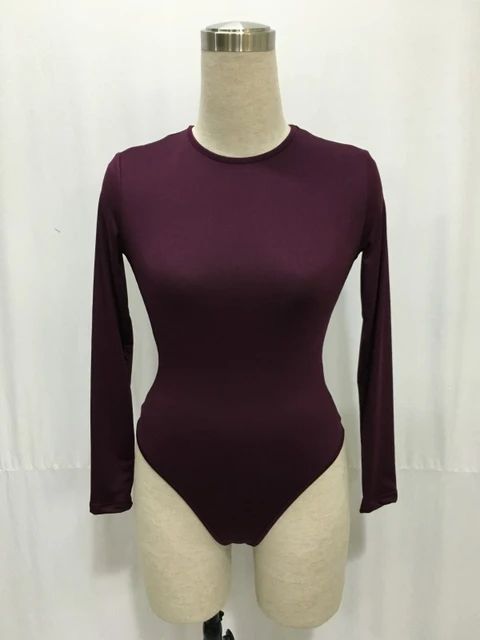 13 Colors Long Sleeve O Neck Casual Bodysuit Women Body Tops