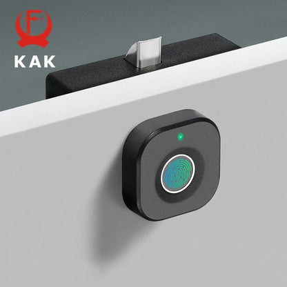KAK Biometric Fingerprint Lock Black Keyless Cabinet Lock Smart Drawer Locks Anti-theft