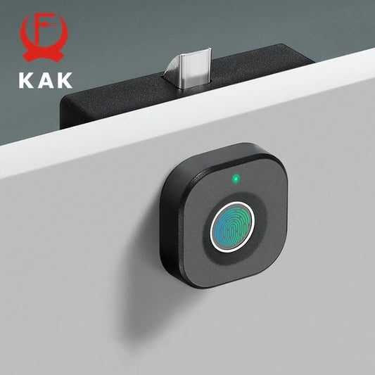 KAK Biometric Fingerprint Lock Black Keyless Cabinet Lock Smart Drawer Locks Anti-theft