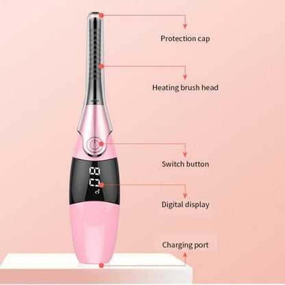 Electric Heated Eyelash Curler Heated Eyelashes Curling Tool Electronic USB