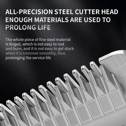 Professional Dog Hair Clipper All Metal Rechargeable Pet Trimmer Cat Shaver