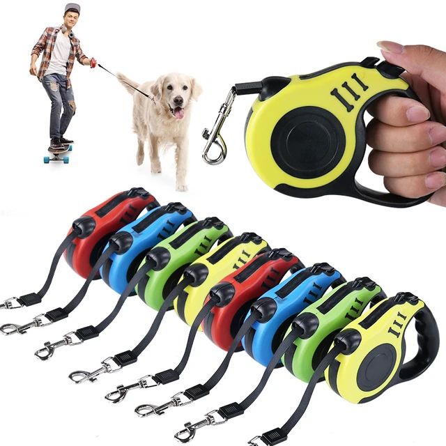 3 Meters 5 Meters Retractable Dog Leash Pet Leash Traction Rope Belt Automatic Flexible