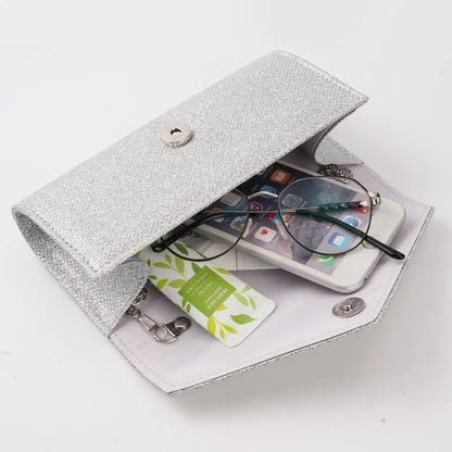 Chain Shoulder Glitter Envelope Evening Bag