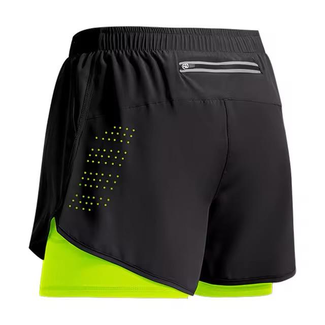 Sport Shorts Men Sportswear Double-deck Training Short Pant Summer