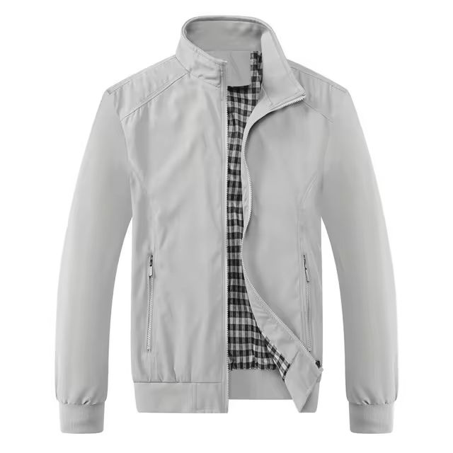 Spring Autumn Casual Solid Fashion Slim Bomber Jacket Men Overcoat
