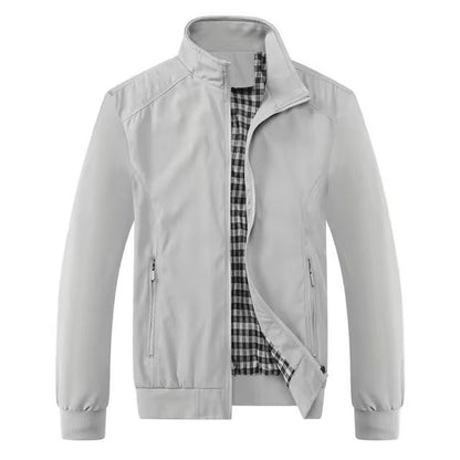 Spring Autumn Casual Solid Fashion Slim Bomber Jacket Men Overcoat
