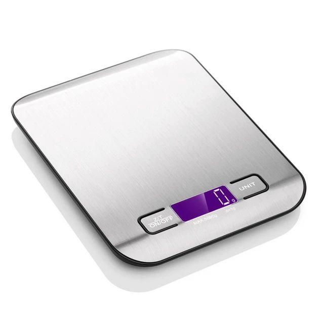 5/10KG Digital Kitchen Scale Stainless Steel Portable Kitchen Food Scale LED