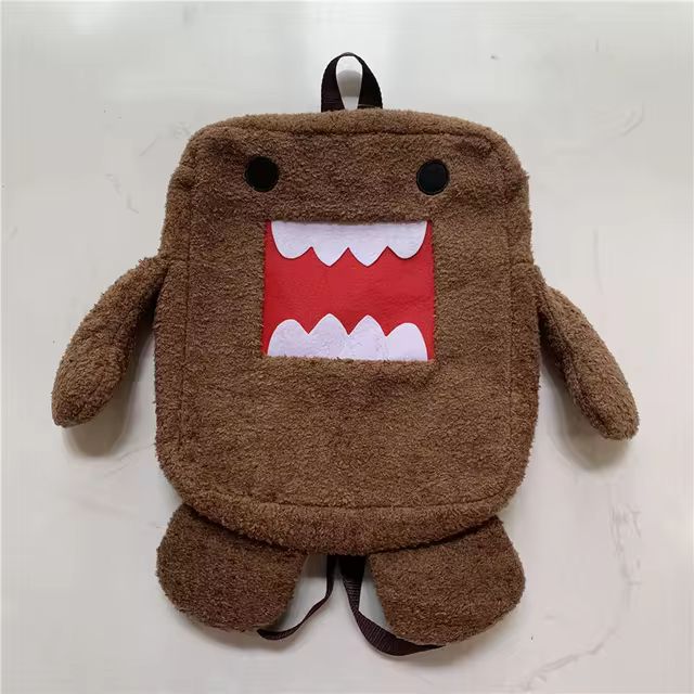 Domo Kun Plush Backpack for Kids Women Men Kawaii Cute Bags Cartoon Anime