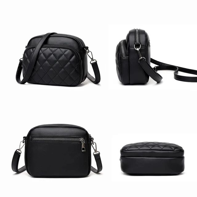 Diamond Lattice Women's Shoulder Bag Leather Female Crossbody Bags