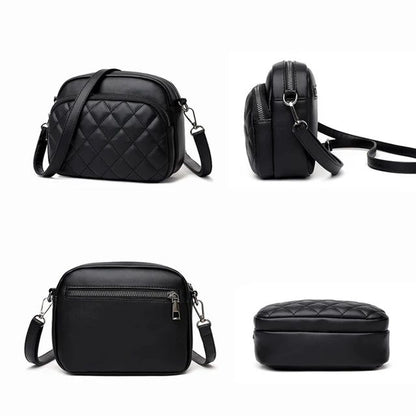 Diamond Lattice Women's Shoulder Bag Leather Female Crossbody Bags