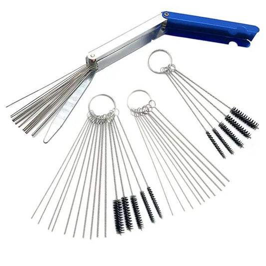 Carburetor Cleaning Tool Carbon Dirt Jet Remove Brushes Needles for Car