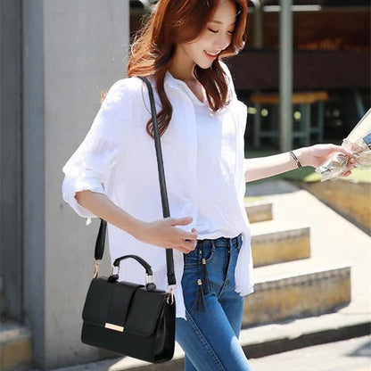 Hot Sale Flap Sling Shoulder Bags for Women Solid Color Crossbody Messenger