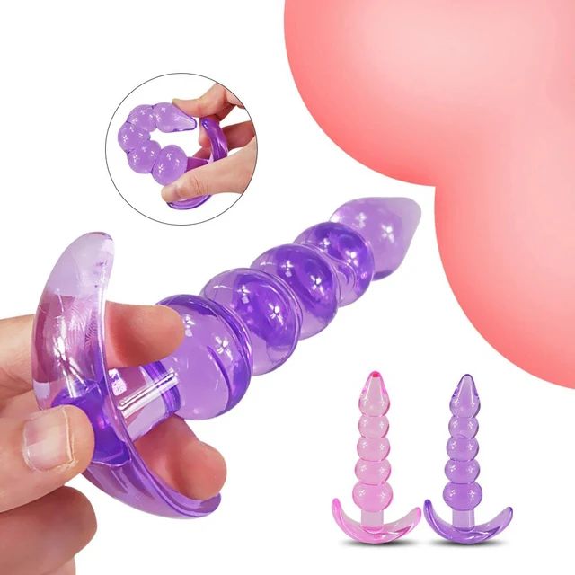 Soft Silicone Anal Plugs Anal Beads Dildo Butt Plug Prostate Massage Unisex