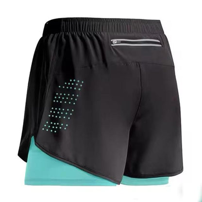 Sport Shorts Men Sportswear Double-deck Training Short Pant Summer