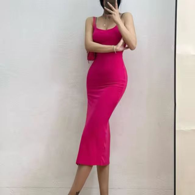 Rimocy 2024 New Sexy Sleeveless Slim Long Dress Women Party Club High Split