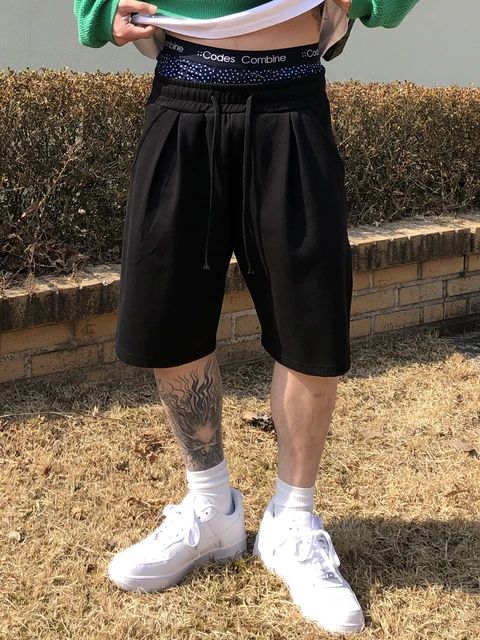 Men's summer Gym Fitness Loose Shorts Casual Street Hip Hop Workout