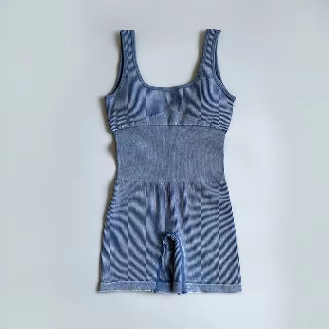 Women's Yoga Jumpsuits Ribbed One Piece Padded Tank Tops Rompers Sleeveless