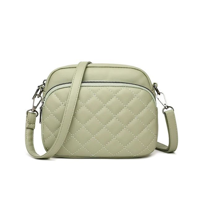 Diamond Lattice Women's Shoulder Bag Leather Female Crossbody Bags