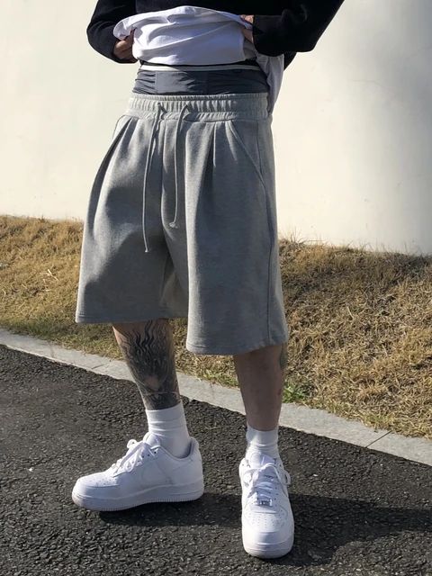 Men's summer Gym Fitness Loose Shorts Casual Street Hip Hop Workout