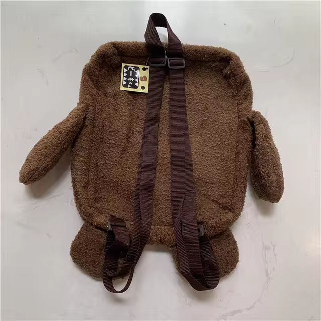 Domo Kun Plush Backpack for Kids Women Men Kawaii Cute Bags Cartoon Anime