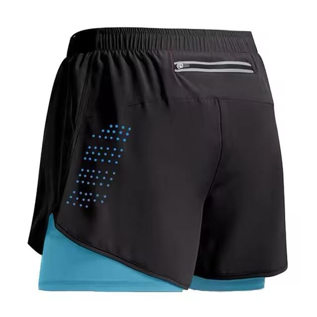 Sport Shorts Men Sportswear Double-deck Training Short Pant Summer