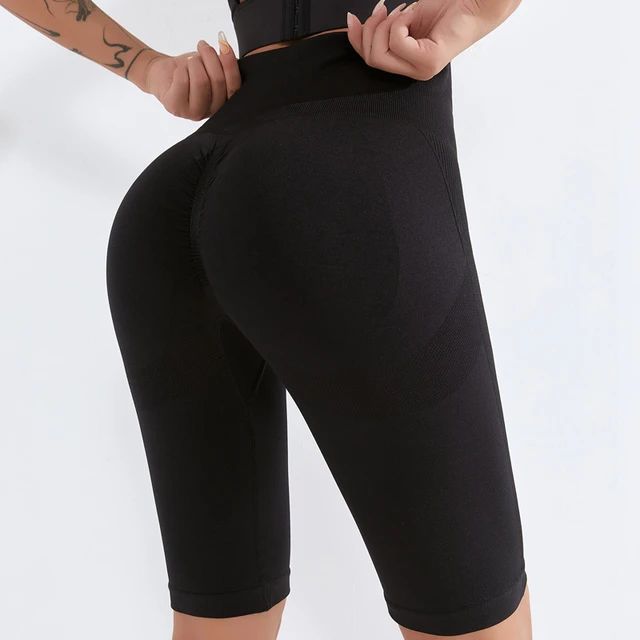 Sports Shorts Yoga Short Women Seamless Fitness Pants High Waist Gym
